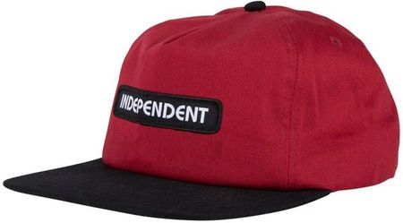 czapka z daszkiem INDEPENDENT - BC Groundwork Snapback Maroon/Black (MAROON BLACK) rozmiar: OS
