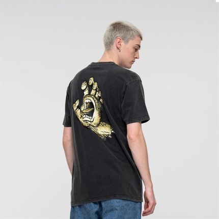koszulka SANTA CRUZ - Street Creep Hand T-Shirt Black Acid Wash (BLACK ACID WASH) rozmiar: L