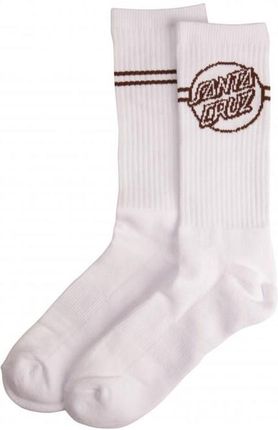 skarpetki SANTA CRUZ - Opus Dot Stripes Sock White Sepia (WHITE SEPIA) rozmiar: OS