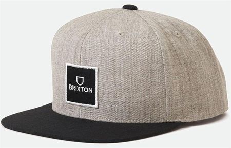 czapka z daszkiem BRIXTON - Alpha Square Mp Snapback Heather Grey Black (HTGBK) rozmiar: OS