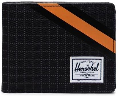 portfel HERSCHEL - Roy RFID Black Grid/Gargoyle/Sun Orange (05722) rozmiar: OS