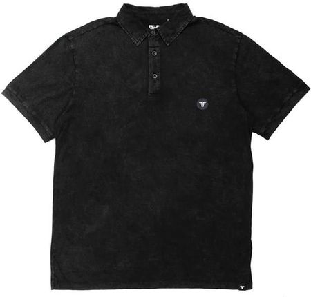 koszulka FALLEN - Polo Tee Black Enzymatic/White (BLACK ENZYMATIC WHIT) rozmiar: S