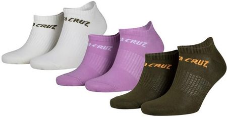 SANTA CRUZ - Strip No Show Socks (3 pack) Assorted (ASSORTED) rozmiar: 4-7