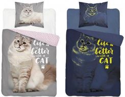 Zdjęcie Detexpol Pościel Świecąca W Ciemności 4540 A Kot Szara Różowa Fluo 10 Rozmiar 160X200 Cm - Płock