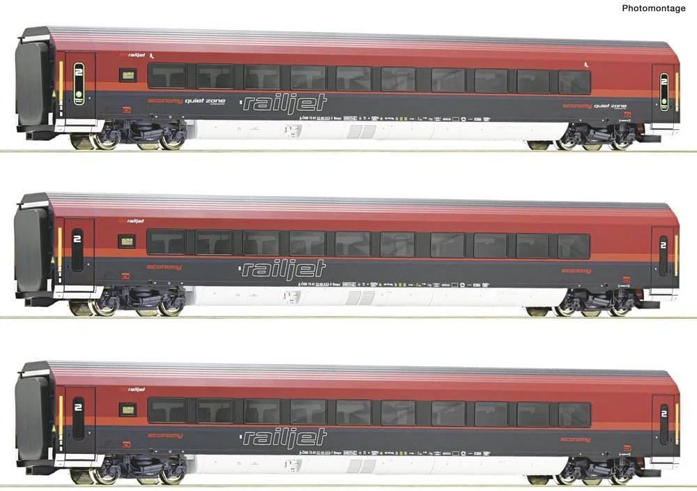 Roco Wagon Osobowy 74040 H0 Zestaw 3 Railjetów Obb - Ceny i opinie