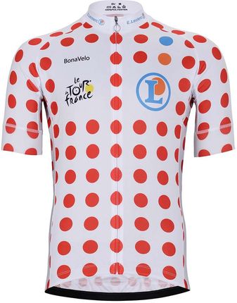 Bonavelo Koszulka Kolarska Z Krótkim Rękawem Tour De France 2023 Biały/Czerwony