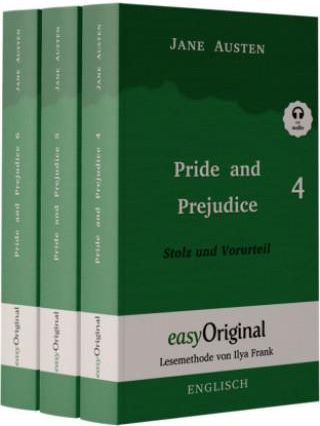 Pride and Prejudice / Stolz und Vorurteil - Teile 4-6 Hardcover (Buch + 3 MP3 Audio-CD) - Lesemethode von Ilya Frank - Zweisprachige Ausgabe Englisch