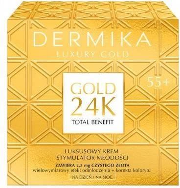 Krem Dermika Luxury Gold 24K Luksusowy 55+ na dzień i noc 50ml