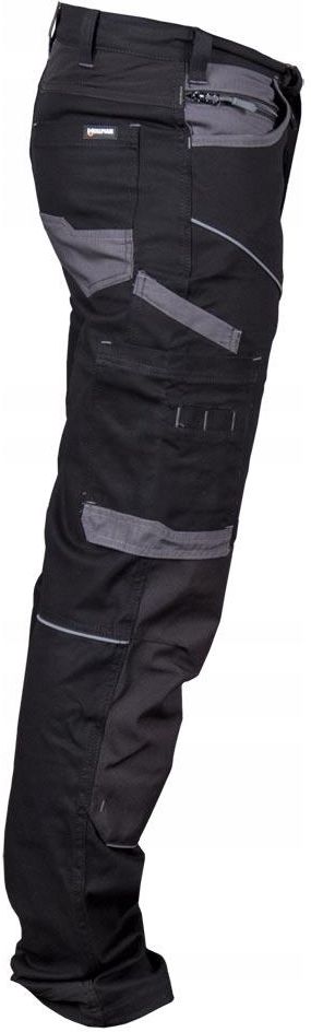 Pantalon De Travail Homme Leber&Hollman Canver - Tissu Résistant - Poches Multiples - Ceinture Élastique - Pour Genouillères