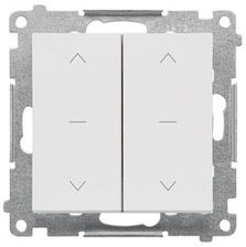 Zdjęcie Kontakt Simon Przycisk Żaluzjowy Podwójny Jasnoszary Mat Simon 55 Tzp2 01 114 Tzp201114 - Trzebinia