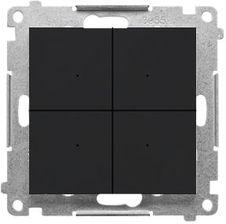 Zdjęcie Kontakt Simon Łącznik Przycisk Poczwórny Elektroniczny Czarny Mat Simon 55 Tew4 01 149 Tew401149 - Bobolice