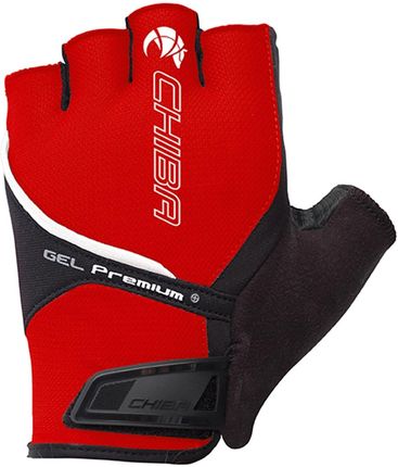 Chiba Gel Premium Rękawiczki Rowerowe Czerwone