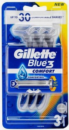 Gillette Blue 3 Comfort Jednorazowa Maszynka Do Golenia 3 Szt
