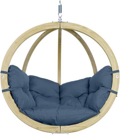 Amazonas Fotel Hamakowy Drewniany Niebieski Globo Chair Weatherproof