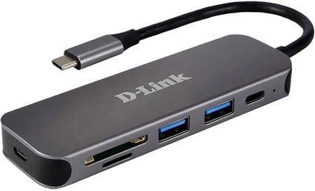 D-Link Hub Multiport USB-C USB 3.2 Gen 2 (USB 3.0) DUB-2325/E 5 Portów antracytowy (DUB2325E)