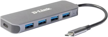 D-Link Hub Multiport USB-C USB 3.2 Gen 2 (USB 3.0) DUB-2340 4 Porty szary (DUB2340)