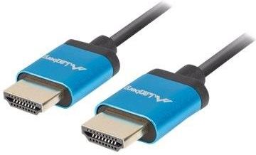 Lanberg HDMI M/M v2.0 cable 1m czarny 4K slim (CAHDMI22CU0010BK)