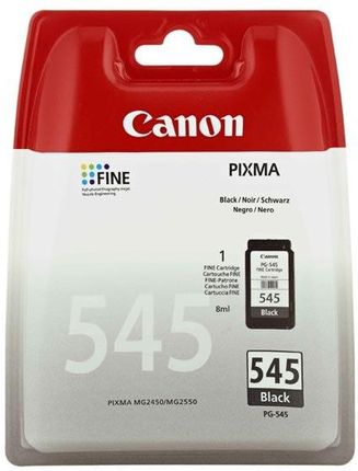 Canon PG-545, Czarny, blistr z ochroną, 180s, 8287B004, Pixma MG2450, 2550 (8287B004)