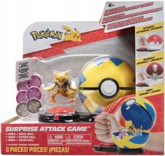Jazwares Pokemon Surprise Attack Game Single Pack Abra With Quick Ball W2