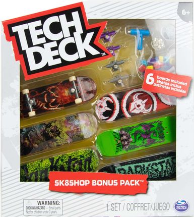 Tech Deck Zestaw Sk8Shop 6 Deskorolek Bonus Pack Darkstar + Akcesoria