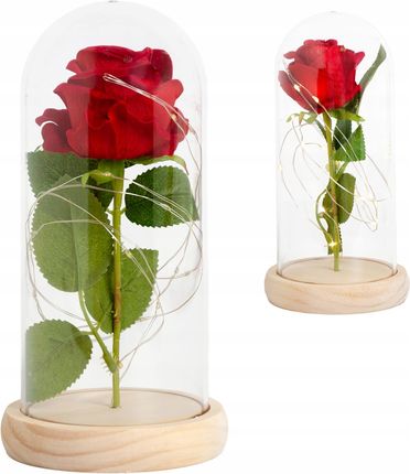 Prezent Na Walentynki Wieczna Róża W Szkle Led