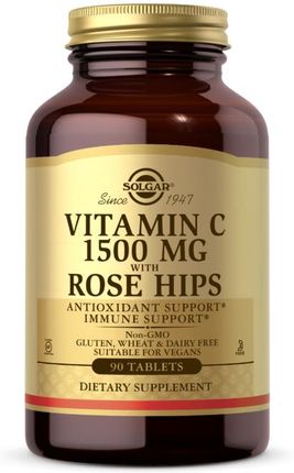 Solgar Vitamin C 1500 Mg With Rose Hips Witamina Z Dziką Różą 90tabl.