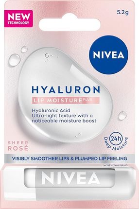 Nivea Hyaluron Lip Moisture Plus Sheer Rose Nawilżający Balsam Do Ust 5.2G