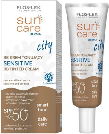 Flos-Lek Sun Care Derma City Krem Bb Sensitive Tonujący Do Twarzy Do Cery Suchej I Wrażliwej Spf50+ 30Ml