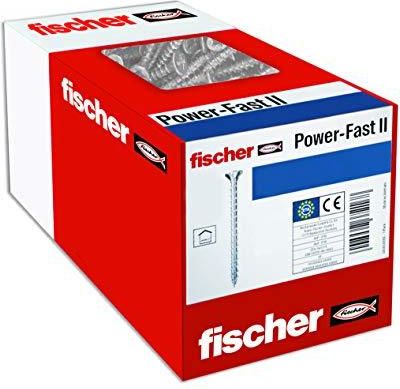 Fischer 500 X Wkręt Do Płyt Wiórowych Power-Fast Ii 4,0X70 Łeb Stożkowy Z Gniazdem Krzyżowym Gwint Częściowy Ocynkowany Galwanicznie Pasywowany Na N (