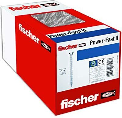 Fischer 200 X Wkręt Do Płyt Wiórowych Power-Fast Ii 4,0X16 Łeb Stożkowy Z Gwiazdą Wewnętrzną Tx Pełny Gwint Ocynkowany Niebieski Pasywowany Nr Art. (6