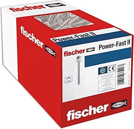 Fischer 200 X Wkręt Do Płyt Wiórowych Power-Fast Ii 3,5 X 30 Łeb Stożkowy Z Gwiazdą Wewnętrzną Tx Pełny Gwint Ocynkowany Galwanicznie Pasywowany Na (6