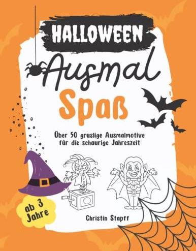 Malbuch F R Kinder Ab Jahre Mit Grusligen Halloween Motiven Halloween Malbuch F R Kinder