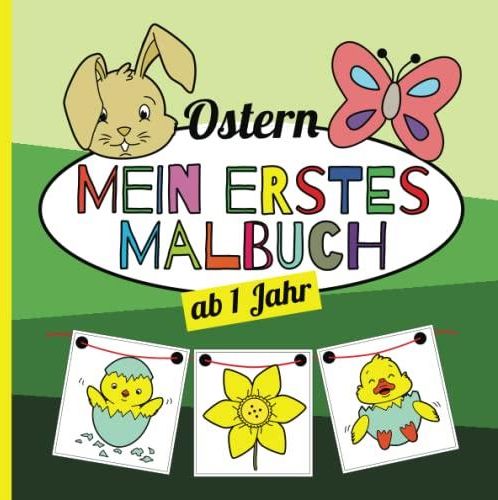 Mein Erstes Malbuch Ab Jahr Ostern Ausmalbuch F R Kinder Literatura Obcoj Zyczna Ceny I