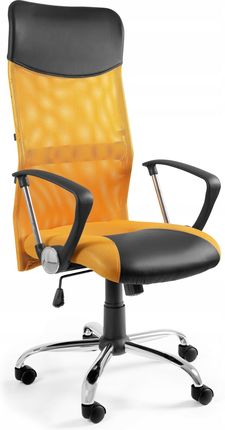 Unique Fotel Obrotowy Krzesło Żółty Siatka Viper Do 130Kg