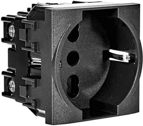 BTICINO L4140/16 Presa Bipasso LI-Base IT 2P+T 16A 2 Moduli, Colore Antracite