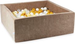 Zdjęcie Mimii Pokrowiec Na Suchy Basen Velvet Soft Ciemny Beżowy 110X110X40Cm - Dzierzgoń