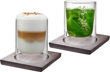 Gefu Mira 235Ml 2Szt. Szklanki Do Kawy I Herbaty Termiczne Z Podwójnymi Ściankami Szklane Pods (G00204)