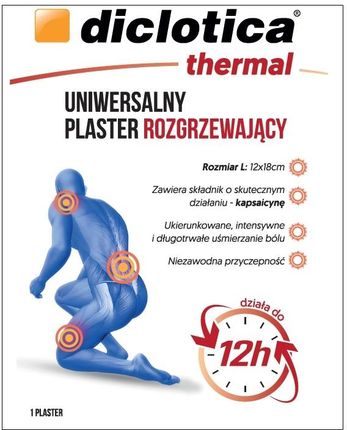 Neotac Pharma Diclotica Thermal Uniwersalny Plaster Rozgrzewający Rozmiar L 12Cm X 18Cm 50szt.