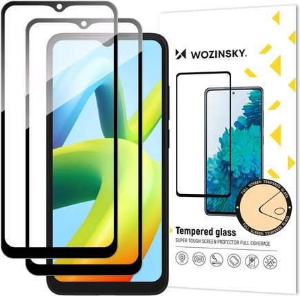Wozinsky Full Glue Tempered Glass 2X Szkło Hartowane Do Xiaomi Redmi A2 / Redmi A1 9H Na Cały Ekran Z Czarną Ramką