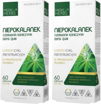 Zestaw 2X Niepokalanek Czerwona Koniczyna Dong Quai Medica Herbs