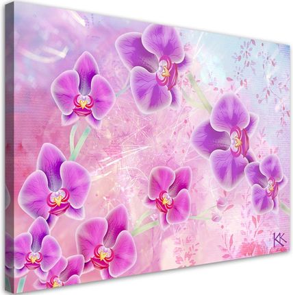 Feeby Obraz Na Płótnie Orchidea Kwiaty Abstrakcja 120X80 703824