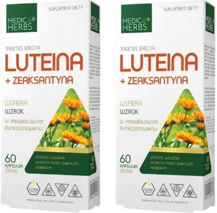 Medica Herbs Zestaw Luteina + Zeaksantyna 120 Kaps