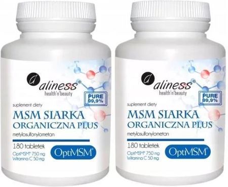 Tabletki Aliness Msm Siarka Organiczna Plus 2 X 180 szt.