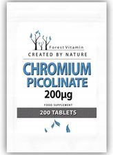 Zdjęcie FOREST VITAMIN Chromium Picolinate 200ug 200tabs - Sędziszów Małopolski