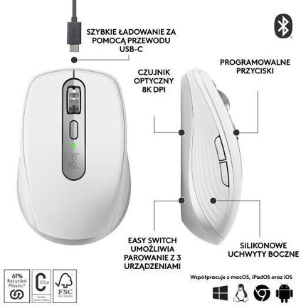 Logitech MX ANYWHERE 3S 新品未開封 Logitech MX Anywhere 3S for Mac Space Gray - myszka