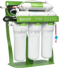 Zdjęcie Filtr odwróconej osmozy Ecosoft Pure Balance z pompą na metalowym stojaku. Polecany filtr do wody z mineralizatorem. - Puszczykowo