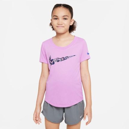 Koszulka Nike Dri-Fit girls DZ3583 532 : Rozmiar - S (128-137cm)