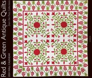 2024 Wall Calendar Red & Green Antique Quilts from the Poos Collection