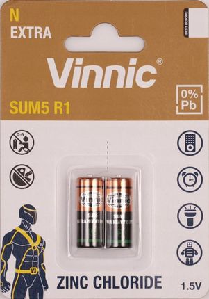 Vinnic 10X Bateria 1,5V Sum5 R1 N Mn9100 Lr1 E90