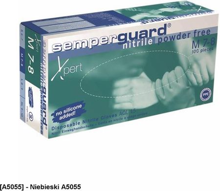 Ardon Semperguard Xpert Rękawice Jednorazowe Powder Free Niebieskie Nitryl 10